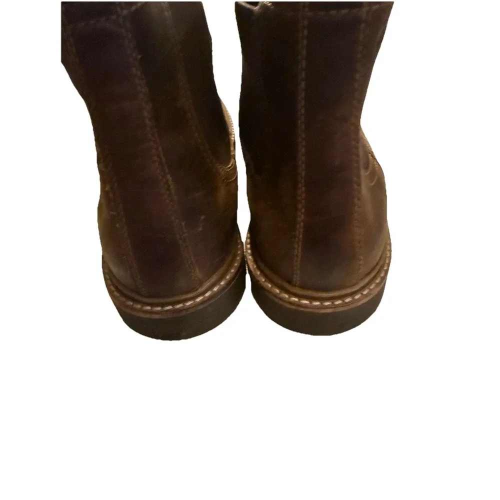 Clarks‎ Chelsea Boots Leather Mens 12M Brown Cognac Ankle Slip On Chukka 15770